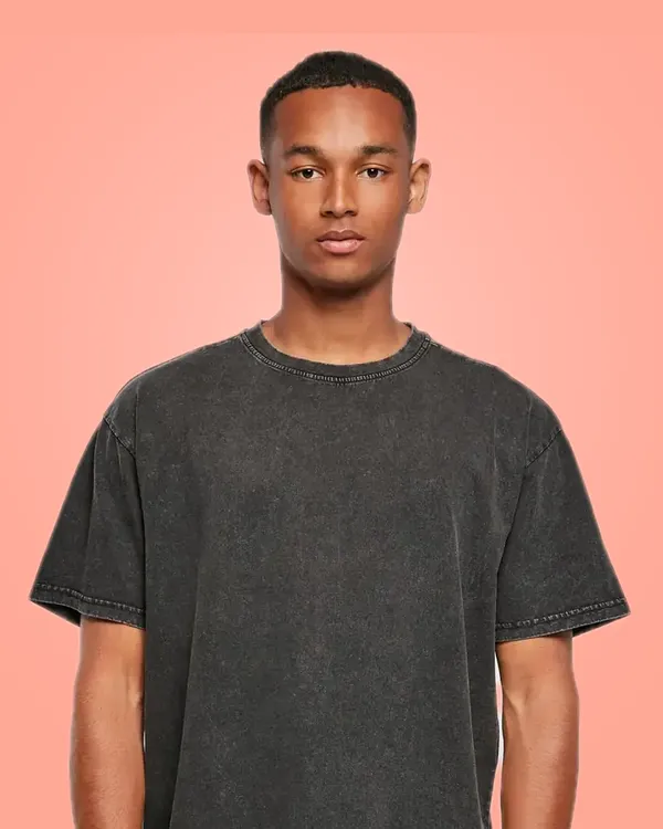 Build Your Brand Acid Washed Heavy Oversize Tee