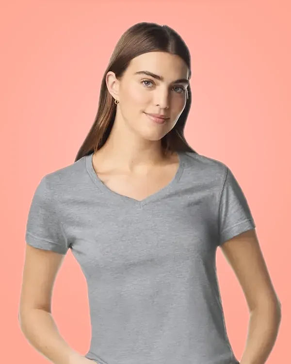 Gildan Ladies Softstyle V-Neck T-Shirt