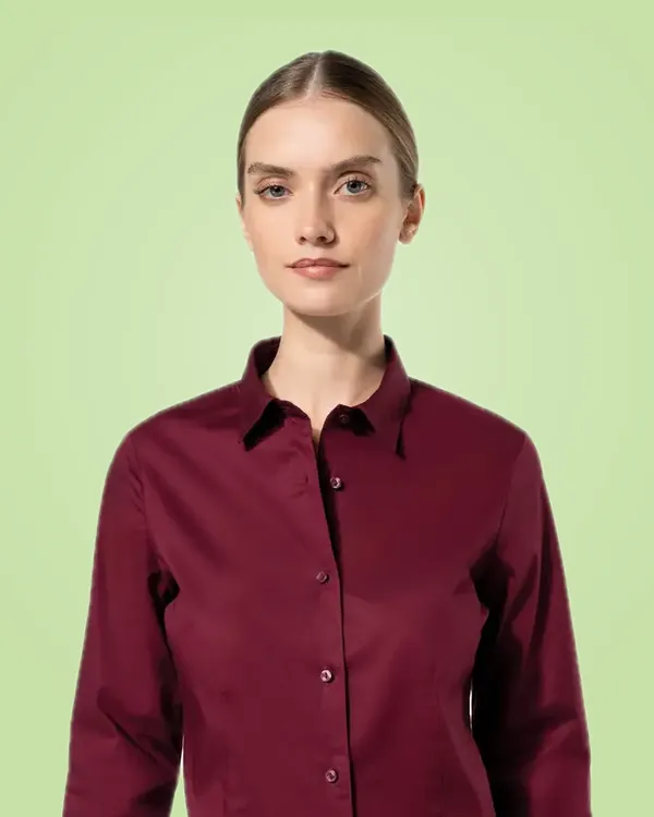 Kariban K530 - Chemise coton / élasthanne manches longues