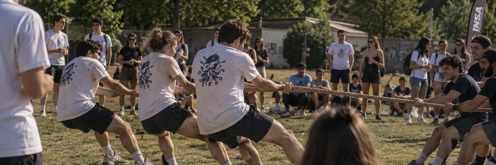 Jeunes amis dansant lors d’une soirée étudiante.